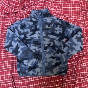Columbia Blue Camo Sherpa Fleece Jacket